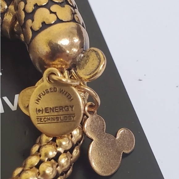 NWT Disney X Alex and Ani Mickey Metal Wrap Bracelet in Gold - Picture 8 of 8